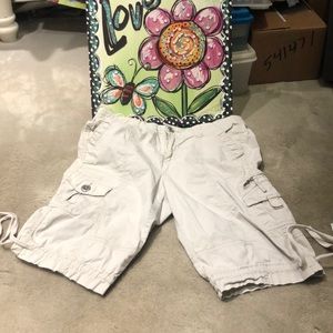 Khakis and Company khaki shorts.